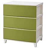 サンカ ルームス(ROOM'S) 3段 ワイド チェスト(幅54 奥行42) サンドグリーン 前面マット仕上げ RSD-S543(SGR)