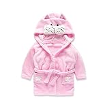 （オチェーンタ）ふわもこ ルームウェア ロング丈 部屋着 前開き 冬 セレブ気分 防寒 吸水 防臭 もこもこ可愛い 子供用　ボーイズ　ガールズ猫　100CM