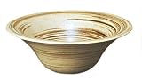 信楽焼陶器 アイボリーライン手洗鉢 置型 透明釉 Ｃ 径33cm MA530
