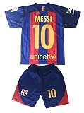 Kids FCバルセロナメッシ10ジャージー/ショーツサッカー(ドライフィット)