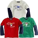 polo_ralph_lauren ラルフローレン　２ｉｎ１ Ｔシャツ 長袖（グレー・レッド・グリーン）【月齢：1歳~1歳半】（並行輸入品） (12M（1歳）, レッド)