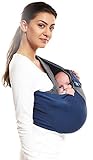 Wallaboo Baby sling Connection, Easy Adjustable and Ergonomic, Newborn and Up,?100% Cotton, Blue / G