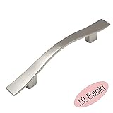Cosmas 8902snサテンニッケルキャビネットハードウェアハンドルプル – 3 "穴中心 – 10パック