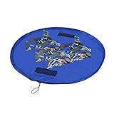 Kids Play Matおもちゃストレージbag-soo Angeles 59インチポータブルLego Playマット大bag-blue