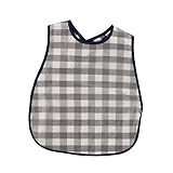 Tovadoo ベビー 食事用エプロン チェック柄　防水　水洗い簡単　出産祝い　プレゼント　四色入　45*27cm