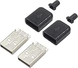 ABE Y USB Type Aオス自作キット ハウジング、ケーブルガイド付き2個セット