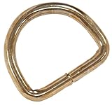 The Hillman Group 58436 1-5/8-Inch D-Ring, Brass Plated, 6-Pack by The Hillman Group