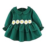 ワンピース ドレス 長袖 ベビー服 子供服 女の子 シンプル 可愛い オシャレ 通園 発表会 旅行 記念日 プレゼント hibote グリーン 90cm