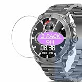 3枚 VacFun ガラスフィルム ， FOSMET LGW6 1.43インチ スマートウォッチ smartwatch 向けの 強化ガラス フィルム 保護フィルム 保護ガラス ガラス スマートウォッチ と互換性のある 液晶保護フィルム 腕時計（非 ケース カバー ）