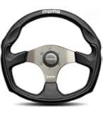Amazon | MOMO(モモ) ステアリング トレック 35パイ レザー/RED