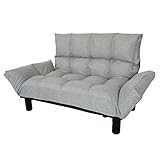 タンスのゲン ローソファ 2人掛け リクライニング フロアソファ 5段階ギア グレー 15210055 03