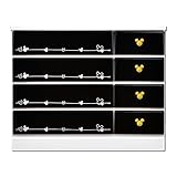 アルファタカバ ディズニー家具 キッズチェスト ミッキーチェスト 幅112cm 4段チョイスミッキー(ブラック)取っ手イエロー