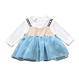 ベビー服 女の子ワンピース 子供服 Pojour 可愛い笑顔セーター チュールスカート長袖ドレス オシャレ 秋 綿 通園 発表会 旅行 記念日 プレゼント 青