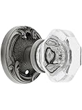 Lafayetteロゼットドアセットwith八角形クリスタルドアノブ、9で仕上げ D02-K286G-HTF-620