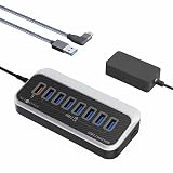 SETMSPACE usbハブ 3.0 8ポート 5Gbps 高速転送 usb3.0 type-a ポート ケーブル100CM (7*USB A+1*USB A充電口)
