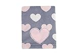 Little Love by NoJo Appliqued Coral Fleece Blanket Hugs and Kisses [並行輸入品]