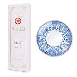 クオリテ エトワール ワンデー 【1箱10枚入】 度あり 度なし 14.5mm QUALITE 1day Etoile コスプレ カラコン カラーコンタクト 青 ブルー（ブルーウォーター／-5.50）