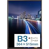 【Amazon.co.jp限定】 Kenko ポスター用アルミ額縁 パチット ポスターフレーム B3 カッパーゴールド フロントオープン式 日本製 AM-APT-B3-DB