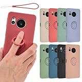 AQUOS sense8 ケース シリコン リング スマホケース カバー AQUOSsense8 ソフトケース 薄型 保護 耐衝撃 SH-54D SH54D SHG11 アクオス センス8 docomo au 楽天モバイル UQmobile レッド A995AS8RE