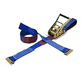 ラチェットバックル式ラッシングベルト（レール用2t） 幅 50mm 長さ 1m+7m RS-5338