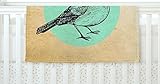 KESS InHouse Sreetama Ray Old Paper Bird Teal Circle Fleece Baby Blanket 40 x 30 [並行輸入品]