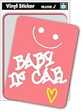 SK-072 Baby in car SMILE-グラフィティ-pink ベビーインカー 車　出産祝い