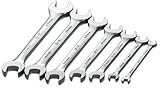 SK 86161 SuperKrome 7 Piece 7-Millimeter to 19-Millimeter Open End Wrench Set [並行輸入品]