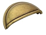 Amerock BP53010BB Cup Pulls 3in. (76mm) Center Cup Pull - Burnished Brass [並行輸入品]