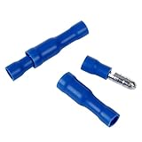 Hommy 圧着端子100ｘ青い弾丸圧着端子完全絶縁電気コネクターオーディオ配線