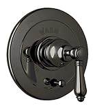 Rohl A7400LMOI Country Bath Metal Lever Pressure Balance Trim with Diverter, Old Iron [並行輸入品]