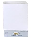 Luvable Friends Fitted Knit Crib Sheet, White by Luvable Friends [並行輸入品]