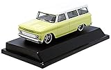 GreenLight Collectibles 1966 Chevy Suburban Yellow with White Roof Vehicle (1:43 Scale) [並行輸入品]