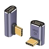Duttek USB C変換アダプター 40Gbps L字型USB Type C延長アダプター 100W USB Type C エクステンダー コネクタ アダプター Thunderbolt 4/3 Steam Deck iPhone 15 Switch iPhone 2スタイル用