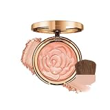 SWEET NIGHT チーク プレミアム ローズフラワーブラッシュ 8色展開 自然な血色感と華やかな発色 少女心をくすぐるローズデザイン（フレンチベージュブラウン）