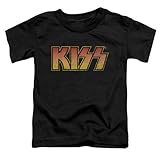 Trevco Kiss-Classic Short Sleeve Toddler Tee, Black - Medium 3T