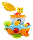 Bathtime Pirate Ship Bathtub Bath Toy for kids with Water Cannon and Boat Scoop [並行輸入品]