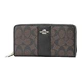 [コーチ] COACH 財布(長財布) F52859 ブラウン×ブラック ラグジュアリー シグネチャー PVC レザー アコーディオン ジップ アラウンド レディース