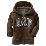 GAP(ギャップ) baby gap　フリース　ロゴ　パーカー（ブラウン）【月齢：2歳・3歳】　（並行輸入品） (3YRS（3歳）)