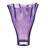 Lenox Organics Ruffle Crystal Vase, Amethyst by Lenox