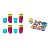 【限定】 KALAS キッズ食器カラフルプラスチック コップ まとめ買い 24個セット IKEA イケア KALAS イケア ＋ オーエスケー妖怪ウォッチ おしぼりセット OC-1