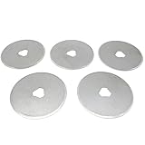 5 ピース 45 ミリメートル ロータリー カッター刃生地紙円形カット パッチワーク レザー クラフト ロータリー替刃45*8*0.3 ミリメートル オルファ フィスカース