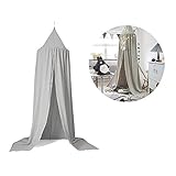 天蓋カーテン コットン モスキートネット 可愛い 部屋飾り 撮影小物 雰囲気　虫除け 吊り下げ 赤ちゃんベッド プレゼント 子供用 (カーボン灰)