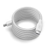 CIO スパイラルケーブル CtoC (Type-C/USB-C) 急速充電 磁石 マグネット吸着 充電ケーブル PD 240W データ転送 480Mbps 形状記憶 (02：ナチュラルホワイト, 1m)