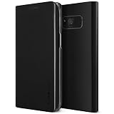 【VRS】 Galaxy S8 対応 ケース 手帳型 本革 Native S ハンドメイド レザー マグネットなし 薄型 スリム 手帳 カバー [ ギャラクシーS8 専用 ] ブラック