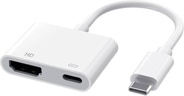 【2026新型】Type-C HDMI変換 アダプタ USB-C hdmi変換ケーブル 2in1 【4K@60Hz対応】 PD充電 100w 急速充電 iPhone 17/16/15,MacBook Pro/Air,iPad Pro/Mini/Air,/Galaxy/テレビ Switch などに適用 簡単操作 自動接続 ミラーリング HD画質 遅延なし (ホワイト) - 1