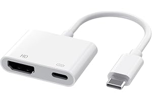【2026新型】Type-C HDMI変換 アダプタ USB-C hdmi変換ケーブル 2in1 【4K@60Hz対応】 PD充電 100w 急速充電 iPhone 17/16/15,MacBook Pro/Air，iPad Pro/Mini/Air,/Galaxy/テレビ Switch などに適用 簡単操作 自動接続 ミラーリング HD画質 遅延なし （ホワイト）