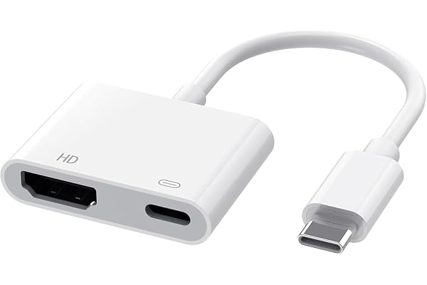 【2026新型】Type-C HDMI変換 アダプタ USB-C hdmi変換ケーブル 2in1 【4K@60Hz対応】 PD充電 100w 急速充電 iPhone 17/16/15,MacBook Pro/Air，iPad Pro/Mini/Air,/Galaxy/テレビ Switch などに適用 簡単操作 自動接続 ミラーリング HD画質 遅延なし （ホワイト）