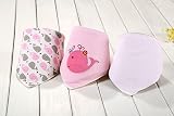 [u-nest] 100％コットン 赤ちゃん トライアングル よだれかけ ボダン式 可愛いビブ 女の子向け 出産祝い 3枚セット (クジラ)