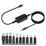 CERRXIAN USB C - DC PDアダプタケーブル（10コネクター・チップ付き）Type-C to DC電源ケーブル 出力調整可能電圧 5V-9V-12V-15V-20V PD急速充電ケーブル (1M)