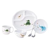 ニッコー 子供食器 アッコトト はじめてのごはんセット(ランチ皿、ライスボール、深皿、マグ) 8200-KS04C